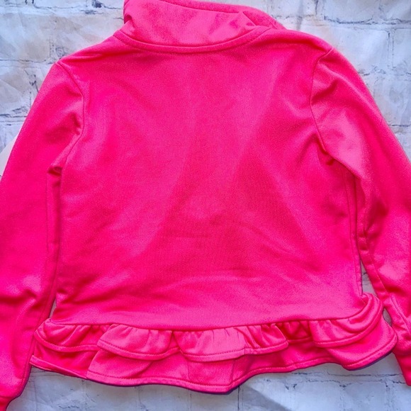 NWOT Toddler 2T Nike Full Zip Fluorescent Pink Ruffled Jacket - Picture 4 of 6
